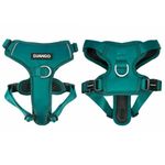 DJANGO Tahoe No Pull Dog Harness – Comfortable, Durable, and Padded Harness with Front and Back D-Rings and Reflective Piping – Adjustable and Secure Design for Everyday Use (Large, Dark Teal Green)