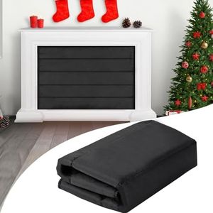 Magnetic Fireplace Blanket for Heat Loss Indoor Fireplace Covers Keep Drafts Out Stops Heat Loss Fireplace Draft Stopper with Built-in 12 Strong Magnet for Iron Fireplace Frame Fireplace Screen 38x31