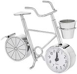 Godinger Bicycle Desk Clock and Office Supplies Set, Office Gift Set, Letter Opener, Pen, Tape Dispenser and Paper Clip Holder