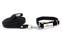 NITZU PETS Dog Belt Combo of Dog Collar with Dog Leash Specially for Small Breeds Dog Collar Leash Dog Neck Collar Belts Dog Collar Leash Set Puppy ((Small 0.50 inch (Neck Size 27-37 cm), Black)