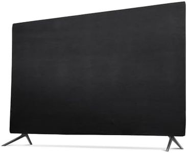 Indoor TV dust cover black, elasticity soft cloth adaptive screen size 40/41/42/43/44/45 inches protective cover black, suitable for most brands of monitors (40-45 inches)