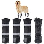 HiPaw Winter Water Resistant Dog Boots Nonslip Rubber Sole for Snow Rain