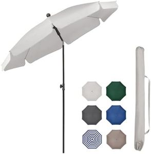 Sekey Sonnenschirm Balkon 200cm mit Schutzhülle Sonnenschirm Strand für Balkon Garten & Terrasse Neigungswinkel und Höhe verstellbar UV-Schutz bis UPF 50+ Sonnenschutz