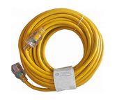 Zeluga 12/3 SJTW Heavy Duty Extension Cord with Lighted End, Yellow (100ft.)