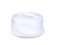 Whitefurze Round Cake Box, Plastic, White