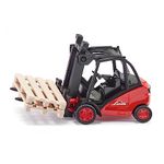 siku 1722, Linde Forklift, 1:50, Metal/Plastic, Red, Movable fork, Incl. 2 pallets