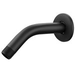 Singing Rain Shower Arm with Flange 15cm (6 inches) Wall Mout Replacement Shower Head Extension Arm Pipe, for Shower Head & Handheld Shower Head (Matt Black)