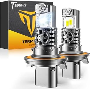Termitor Upgraded 9008/H13 Bulbs, 100,000LM 1300% Ultra-Bright, 6500K Pure White H13/9008 Light Conversion Kits, Easy Plug-N-Play Installation, Pack of 2 Replacement Combo Turn Signal Fog Lights