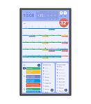 Cozyla Calendar+ 32 Inch Digital Calendar Wall Touch Screen Chore Chart To Do List Notepad Digital Family Calendar Electronic Meal Planner Support All App Via App Store Smart Calendar Wall Mount Black