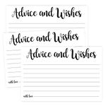 Advice and Wishes Cards-Set of 50 Advice Cards for The Bride and Groom, Perfect for Bridal Shower or Wedding,4 x 6 Inches.