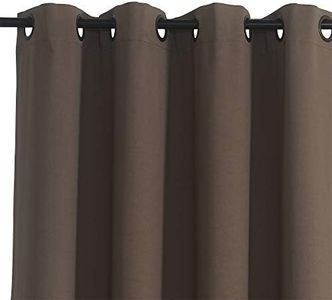 Rose Home Fashion Wide Thermal Blackout Patio Door Curtain Panel, Sliding Door Insulated Curtains, Grommet Curtains, Extra Wide Curtains, Sliding Door Curtains:100W by 84L Inches-Taupe