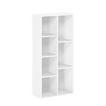 Furinno 7-Cube Reversible Open Shelf, White 11048WH