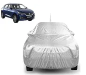 Auto Hub Waterproof Car Cover Compatible with Maruti Baleno with Mirror & Antenna Pocket, Soft Cotton Lining, Waterproof Baleno Car Cover- Metallic Silver