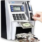 LB Personal ATM Savings Bank Baby Kids Gift Money / Coin Cash Point Bank Machine (Black)