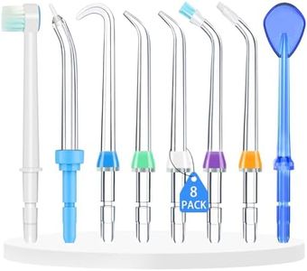 Replacement Heads for Waterpik, Waterpik Water Flosser Replacement Tips for Water Flosser Deep Cleaning Teeth (8 Aquaflosser Tips) (8 Tips Combo)