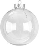 12 X Clear Round Glass Christmas Tr