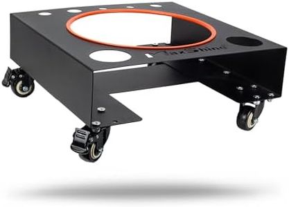 Maxshine Universal Steel Bucket Dolly - Heavy-Duty with 4 Wheels & 2 Locking Casters, Organizer for Detailing Compounds & Brushes - Detailing Accessory & Supplies - Black