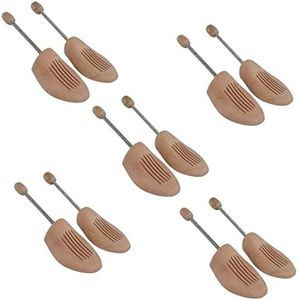 Sneakerprofi 5 Paar Holz Spiralfeder Schuhspanner AUS Echtholz von Gr. 36-48 Herren/Damen, Schuhspanner:38-39