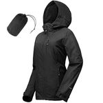 33,000ft Packable Rain Jacket Women Lightweight Waterproof Raincoat with Hood Cycling Bike Jacket Windbreaker