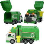 D.A.Y. Republic UK 1:40 Scale Emergency Ambulance Toy With Flashing Lights & Sounds, Friction Powered Play Vehicle, for Boys and Girls (UK Scale Model Recycling Truck)