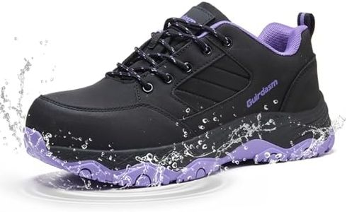 Guirdasm Wide Steel Toe Shoes for Women Waterproof Non Slip Work Shoes Lightweight Slip Resistant Safety Shoes Indestructible Construction Composite Toe Sneakers Purple36