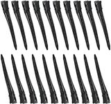 20 Pcs 3.5 Inches Duck Bill Hair Clips Black Metal Alligator Curl Clips with Holes Styling Clips for Salon Hair Extensions