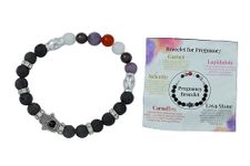 TREEMAISON Crystals Products Certified PREGNANCY Natural Healing Stone Crystal Round Beads 8 mm Bracelet For Men, Women, Boys, Girls STRECHABLE