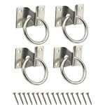 HDYEGY 4PCS Cross Tie Ring for Horse,Block Tie Ring Hitching Ring with Screws for Horse Stall Stable