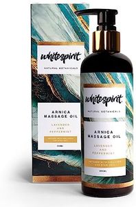 WHITESPIRIT Arnica Essential Oil - Arnica Massage Oil For Pain Relief - Pure Anti Inflammatory Oil - Sore Muscle Essential Oil Infused With Collagen - Anti Tension Ingredients With Lavender (300ml)