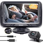 Baby Car Camera HD 1080P for Backseat: USB Plug and Play Easy to Install - Carseat Camera Rear Facing Infant Crystal Night Vision - Wide View Angle Car Baby Monitor for Newborn Toddler