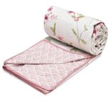 COZY FURNISH Double Bed Dohar 84x96 Inches, Super Soft AC Blanket, Lightweight Brushed Microfiber Cotton Blanket, Lahariya Fabric Edging, Flannel Throw for Summer, Winter, Travel, Bedroom Use