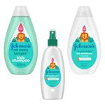 Johnson's Kids Shampoo and Conditioner. Kids Shampoo 500ml, Kids Conditioner 500ml, and Kids Conditioner Spray 200ml. Hypoallergenic and pH-Balanced Kids Toiletries (3-Pack No More Tangles).