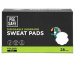 Pee Safe Disposable Underams Sweat Pads For Women & Men (7 Pairs X 2) 28 Pads | Folded | Prevents Stains | Absorbs Sweat & Unpleasant Odour | Breathable And Deodorizing | Self Adhesive Glue