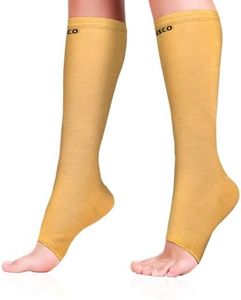 Vissco Medical Compression Stockings (Below Knee), to Improve Blood Circulation, Aching Legs, Pain Relief, Sore Legs - Small (Beige) - 1 Pair