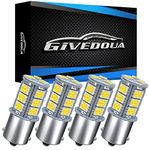 GIVEDOUA 1156 LED RV Bulb, 1003 BA15S 1141 7506 LED Replacement Light Bulbs for 12V RV Car Camper Trailer Interior Indoor Lights Backup light etc, Super Bright 5050 18-SMD 6000K White,（4pcs）