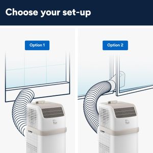 De'Longhi Pinguino Compact Portable Air Conditioner 8,300 BTU – 3-in-1, White, Window Kit