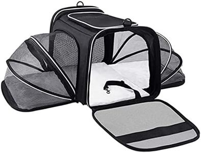 PROKEI Pet Carrier with Wheels for Cat Dog,Airline Approved Telescopic Handle Pet Travel Carrier Bag,Trolley Kennels Rolling for Small Medium Animals Kitten Puppy