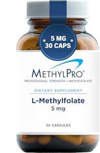 MethylPro 5mg L Methylfolate - Professional Strength Active Methyl Folate Supplement for Brain Support & Balanced Mood - Gluten-Free Cognitive Supplement with No Fillers (30 Capsules)