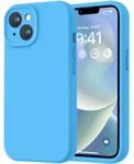 LOVE 3000 Designed for iPhone 14 Case, Premium Silicone with [Soft Anti-Scratch Microfiber Lining] Shockproof Protective Phone Case for Men Women Girls 6.1", Blue