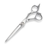 Saki Shears Tsuru Hair Cutting Scissors - Polished Japanese Steel- 6" Hair Shears for Barbers and Hair Stylists - Thumb Screw for Easy Tension Adjustment