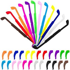 CKANDAY 12 Pack Anti Slip Kids/Adult Eyeglasses Straps with 12 Pair Ear Grip Hooks, Safety Glass Holders Eyewear Retainer for Sports Men Women Eye Protection -12 Colors