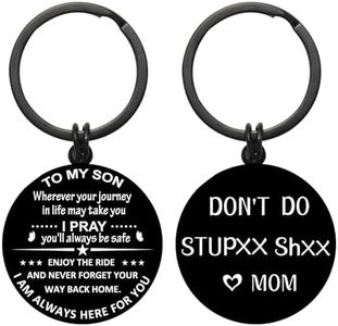 Son Gifts from Mom - To My Son, 16-18th Adult Teen Boy Birthday Graduation 2025 Present Ideas - Unique & Funny Boys Keychain (With XX)