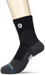 Stance Icon Sport Qtr Socks, Black, Large
