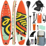 NACATIN Inflatable Stand Up Paddle Board with Kayak Seat,10'6"Upgrade Version Blow Up Paddle Boards for Adults with Premium SUP Accessories&Backpack,Adjustable Paddle,Camera Mount,Fins,Hand Pump