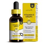 Baby Vitamin D Drops for Infants & Children 60ml – Healthy Immune System, Normal Growth & Development of Bones in Kids - 400 IU or 10mcg per Drop (2000 Drops Per Bottle) - Sugar Free – Made in The UK