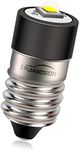 Ruiandsion E10 LED Flashlight Bulbs 1-9V Miniature Screw Indicator Light Bulbs Upgrade for Headlamps Flashlights Bike Work Lights Microscope Lamp (Pack of 1)