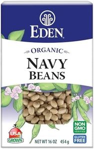 Eden Organic Navy Beans/White Beans, 16 oz (12-Pack), No Salt, Non-GMO, Gluten Free, Vegan, Kosher, U.S. Grown, Boston Bean