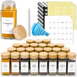 NETANY 24 Pcs Glass Spice Jars with