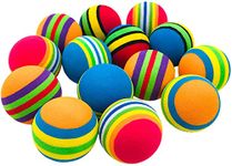 KUTKUT Pack of 10 Foam Balls for Cats, Colorful Rainbow Ball Cat Toy Sponge Ball Cat Toy Ball, Soft Pet Ball Toy for Cat Puppy Kitty Indoor Activity Play Training