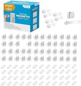 Vmaisi Baby Proofing Magnetic Cabinet Locks (48 Locks and 6 Keys)